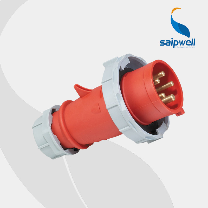斯普威尔厂家供应SP-300工业电源插头 工业防水插头 室外用防水插