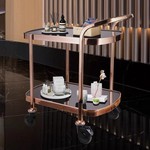 a*蛋糕车豪华大号手推车酒店餐厅酒水车服务车点心车两层多功能车