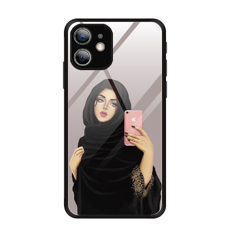 Apple 13 phone suitable for iPhone 12 Pro Max protective case glass girl 11 new model_voghion.com