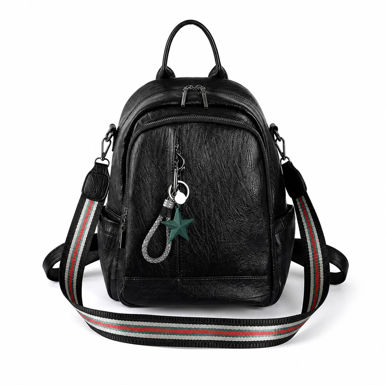 Mochila de cuero suave para mujeres 2026 nueva mochila multifuncional con cinturón de hombro ancho estilo coreano mochila de hombro al por mayor