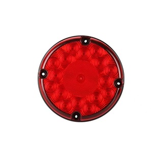 7-Inch 17Led Round Light, Large Truck Steering and Reversing Led Rear Tail Light, Cim Single Light Rubber Tail Light