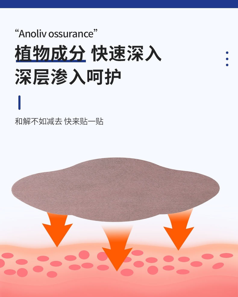 Moxibustion Navel Patch Ai Jiu Du Qi Tie Wormwood Herbal Topical Sticker for Home Use 5 Patches Per Box in use