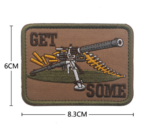 Overseas customers cross-border GET SOME pistol Velcro badge fun military embroidered cloth morale badge