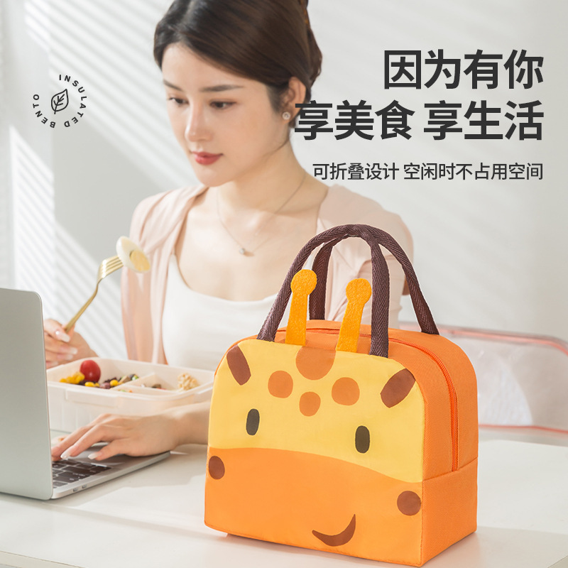 Bolsa de aislamiento de calor para el trabajo y la escuela, bolsa de almuerzo portátil, bolsa de picnic, bolsa de almuerzo, caja de almuerzo, dibujos animados.