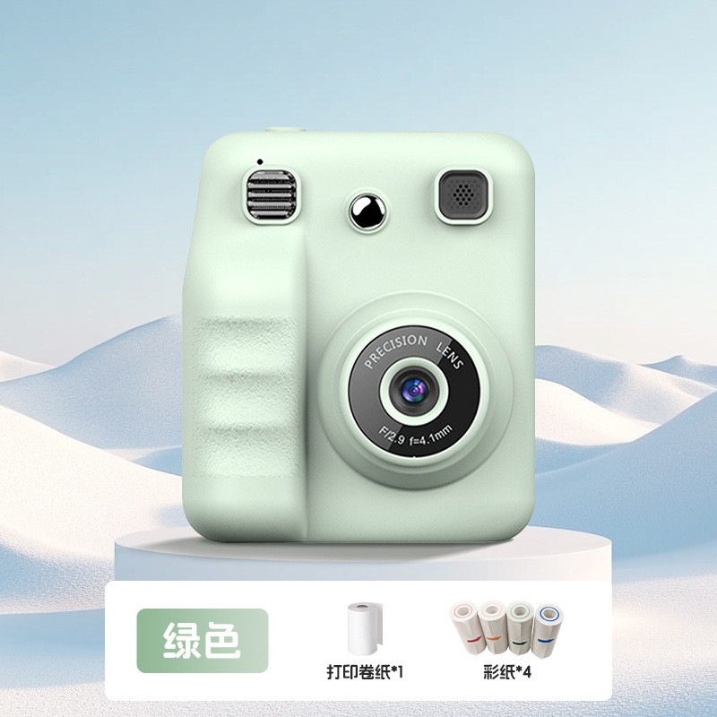 Nueva cámara instantánea transfronteriza, cámara de impresión térmica para niños Polaroid portátil, regalo del día del niño