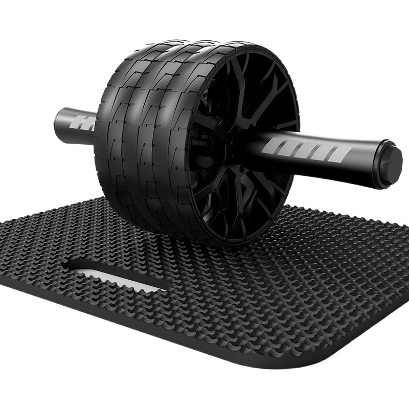 Doble-rueda muda entrenador abdominal equipo de fitness rueda gigante rodillo de ejercicio vientre reduciendo el músculo abdominal fabricante de la fuente de la rueda abdominal para los hombres
