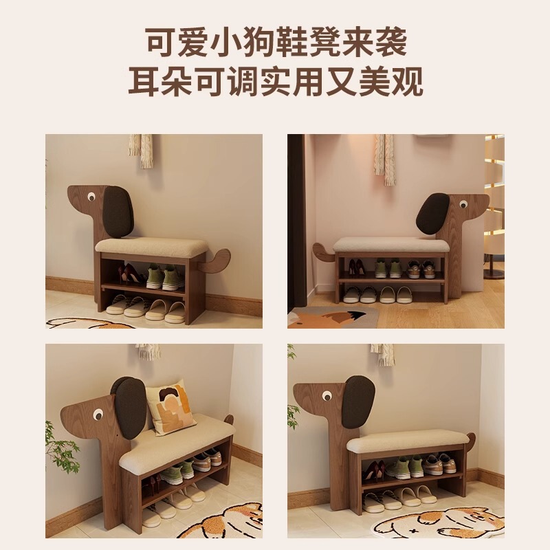 子犬多層靴交換スツールホームエントランスクリエイティブ靴ラック賃貸住宅シンプルで経済的な収納アーティファクト寮スツール|undefined