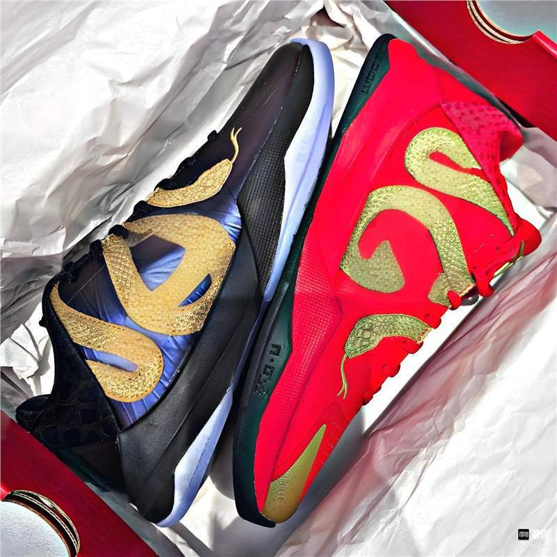 Kobe 5 basketball shoes ZK5 men's shoes Bruce Lee black and white clown Year of the Snake air cushion sneakers Mamba year purple gold 5X light