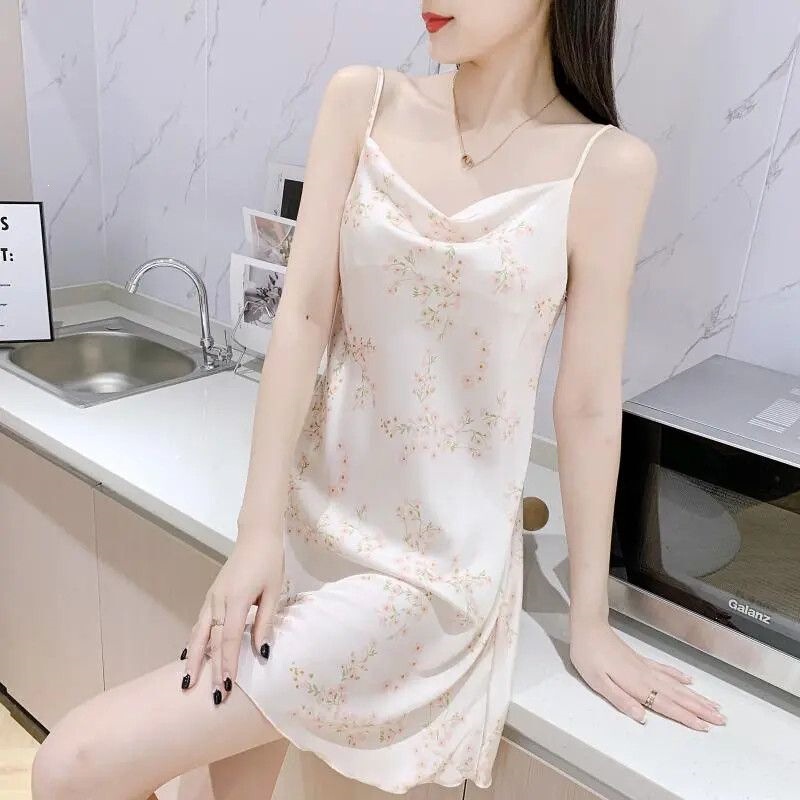 2026 New Summer Ice Silk Nightgown for Women, Sexy Summer Slip Dress, Pure Desire Style Hot-Selling Loungewear 2026 New Summer Ice Silk Nightgown for Women, Sexy Summer Slip Dress, Pure Desire Style Hot-Selling Loungewear