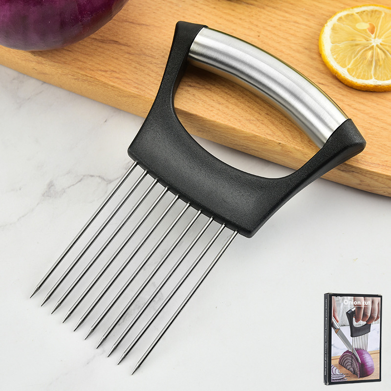 厂家批发不锈钢洋葱插 洋葱针松肉针 蔬果固定器厨房切片辅助工具|ms