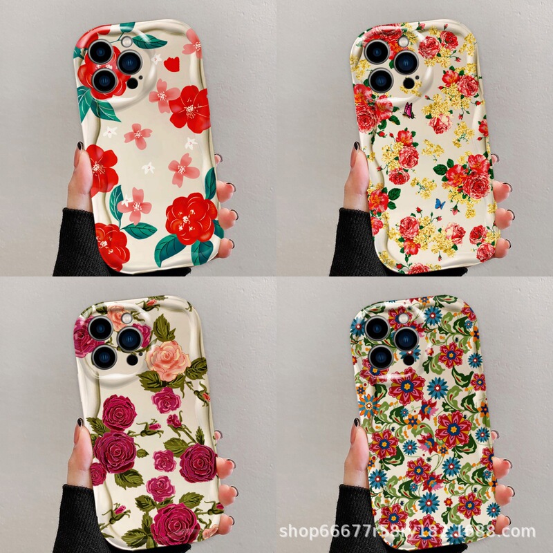 Color flower mobile phone shell for TecnoSpark20Pro 10C 20C 8C 10 cream shell