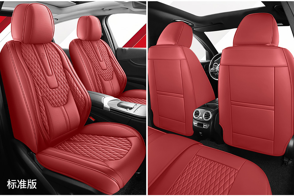 Cross-Border Export Full Leather 3D Car Seat Cushion All-Inclusive Four-Season Universal Solid Waist Perforated Car Seat Cover Car Seat Cushion