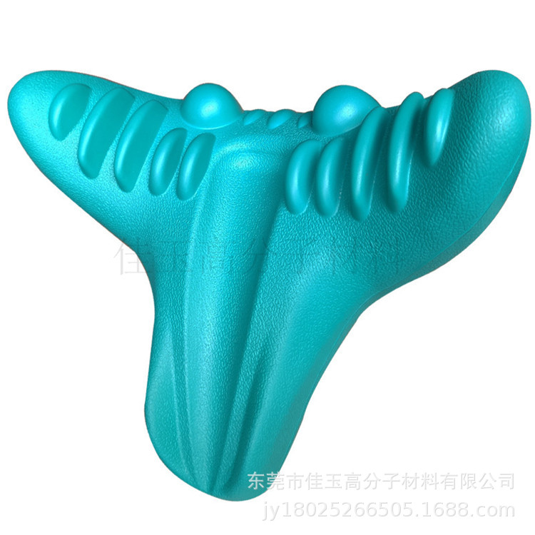 生产EVA注塑发泡护颈枕头腰部按摩枕垫脖子垫凸点按摩牵引枕