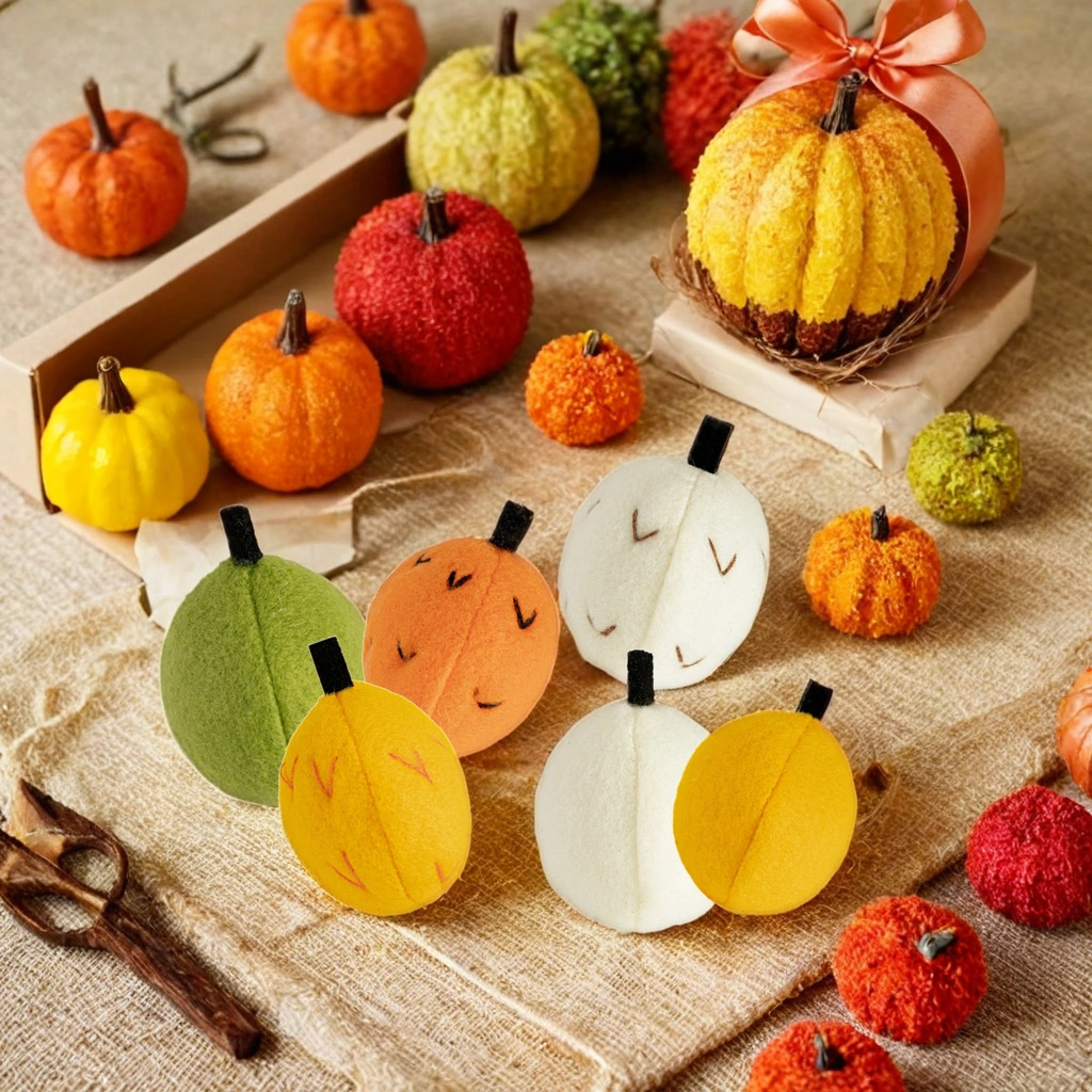 Nuevos productos transfronterizos Festival de la cosecha de otoño Decoración de piñas de felpa Festival de la cosecha de Acción de Gracias Decoración linda de piñones