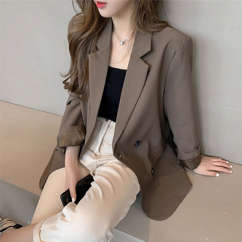 秋冬大码网红小西装外套女炸街新款宽松2025女装潮ins气质洋气春|undefined