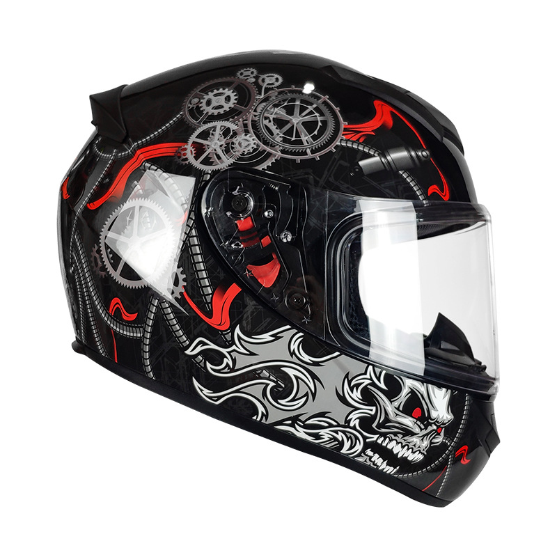 Casco de motocicleta Casco de motocicleta Casco completo para hombres y mujeres Four Seasons Fábrica general Comercio exterior Casco de seguridad DOT Estándar nacional Clase A Certificación 3C