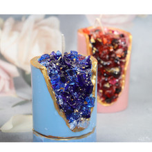 二月手作中空防风蜡烛杯创意水晶宝石烛台塑料硅胶组合模具