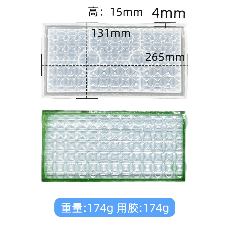 Diy滴ゴム金型高鏡面四葉草トレイ六角形円形流砂トレイシリコン金型アマゾン|undefined