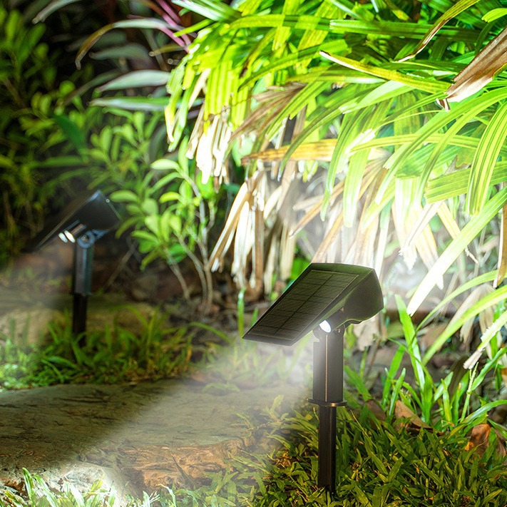 Amazon solar luz de tierra jardín al aire libre jardín bosque paisaje jardín luz de pared de jardín luz de césped de plástico de inducción LED