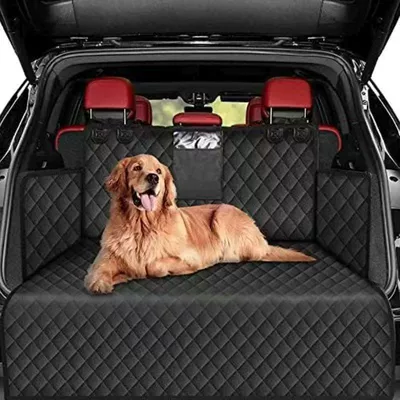 Cross-Border Car Pet Trunk Mat, Anti-Dirt Mat for Pets When Going Out in the Car, Universal Car Pet Mat (Trunk Mat) - black-with-black-edges-180103cm