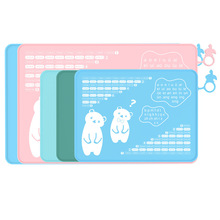 教室专用防水防油硅胶垫培训学校课桌垫挂钩收纳防滑儿童学生餐垫