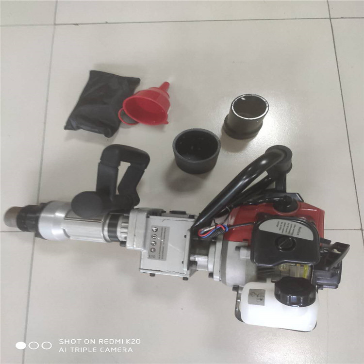 堤坝加固四冲程打桩机二冲程机油打桩机河道加固植桩机