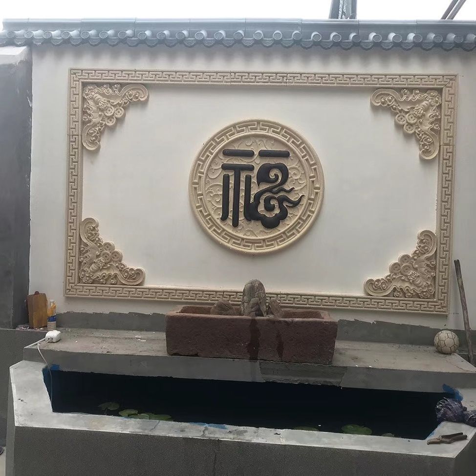 Exterior Wall Decorative Relief European Rectangle Carved Panel EPS Exterior Wall Relief Anti-Stone Carving Finished Product