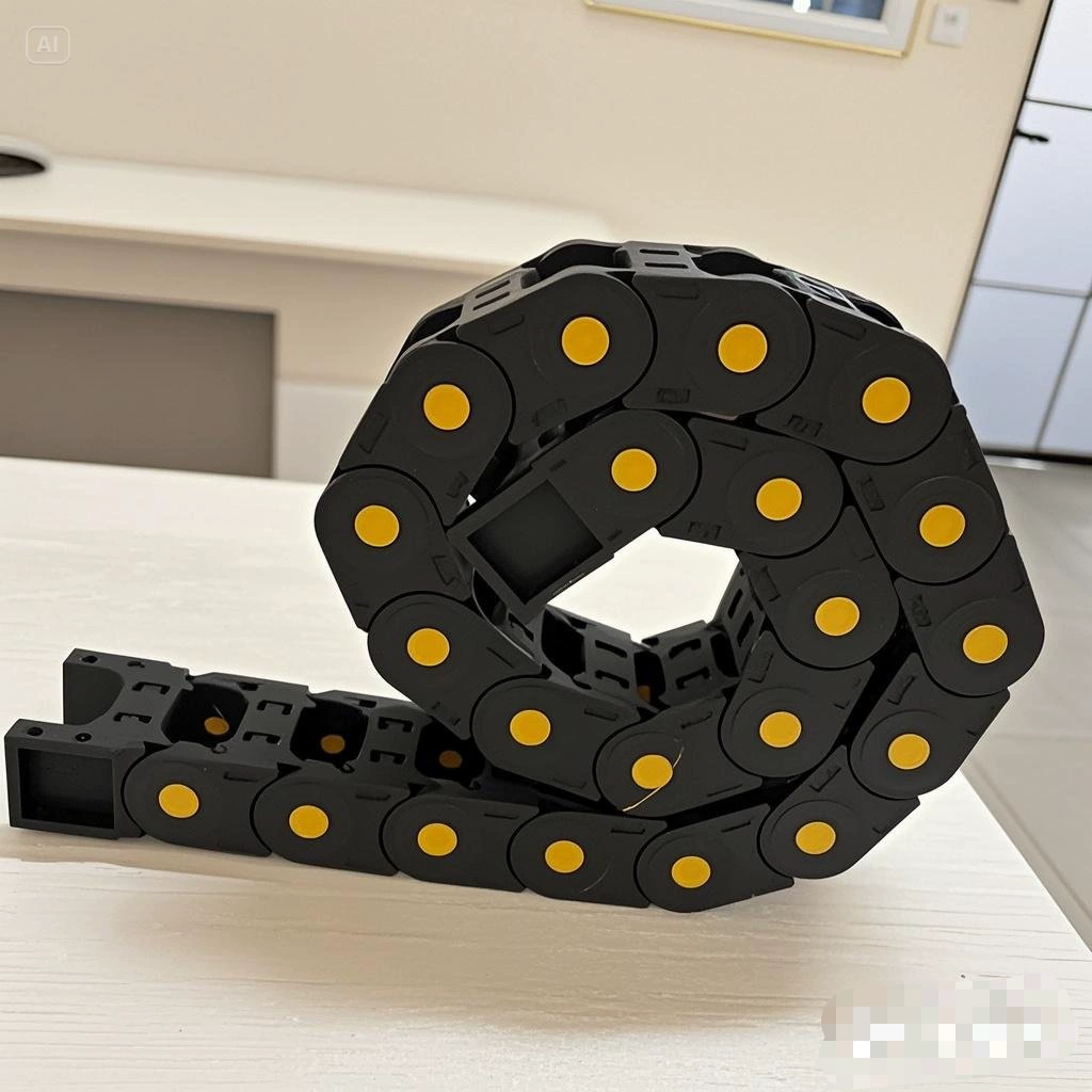 Индивидуальная нейлоновая цепь для протяжки, инженерная пластиковая цепь для протяжки, бесшумная полностью закрытая цепь для протяжки, цепь для протяжки кабеля, цепь для протяжки 3D-принтера