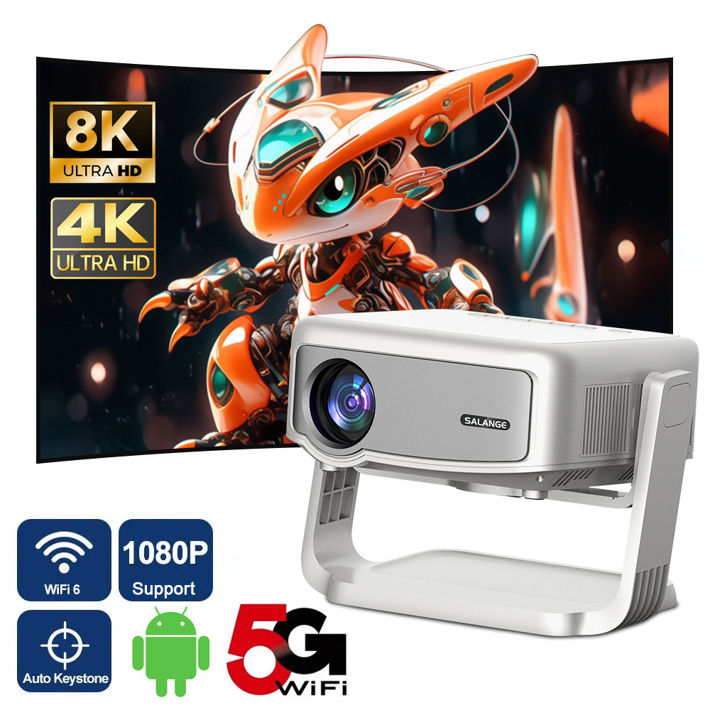 Nuevo producto Android 1080P HD proyector portátil 360 grados giratorio con soporte proyector de oficina doméstica
