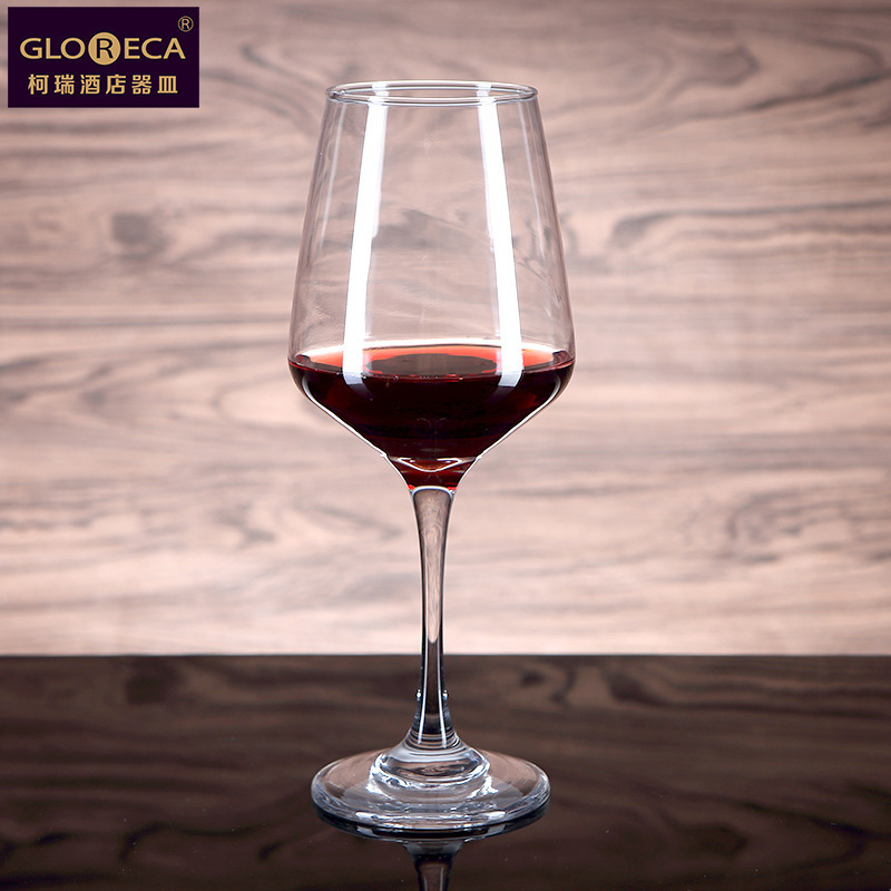 [Direct to Factory] Cree Glass, tazas de vino tinto, tazas de pie alto, tazas de vino creativas, logotipo impreso