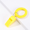 Plastic keychain, multicoloured whistle