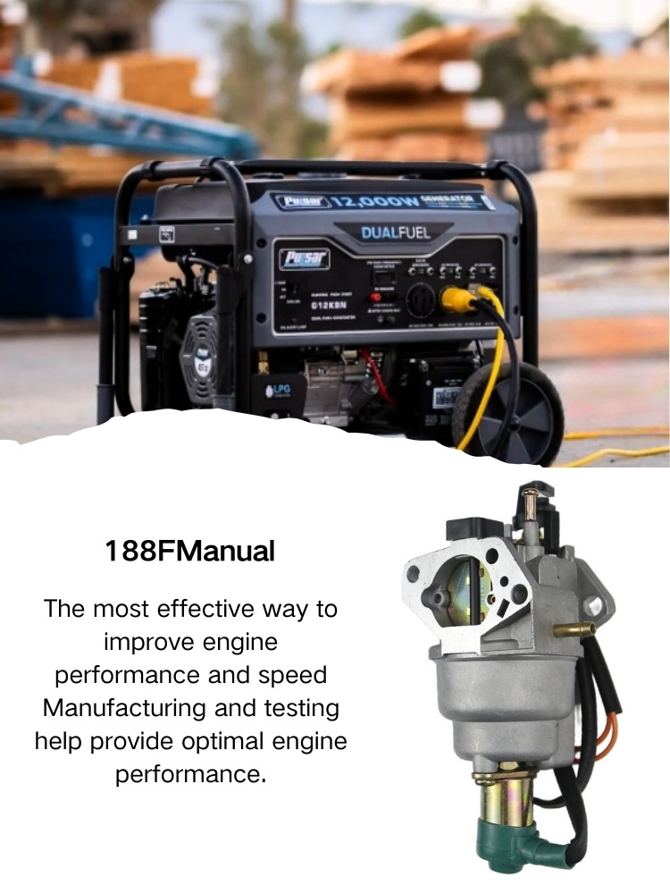 188F Generator Carburetor for Gx390 Gx270 5Kw 13Hp Gx340 11Hp 182F Manual