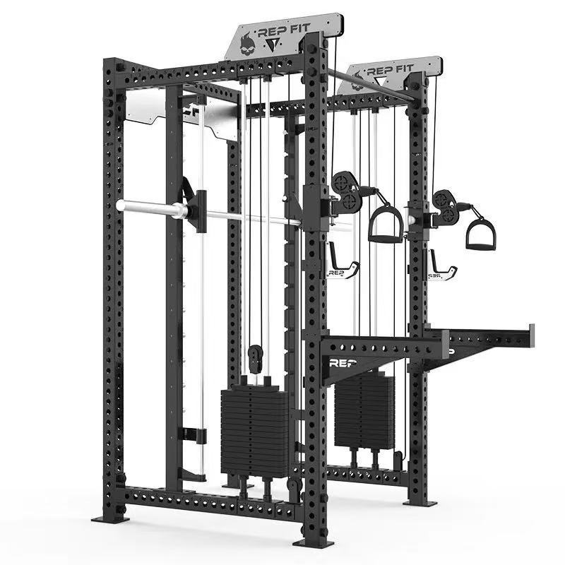 gimnasio comercial multifuncional dispositivo de fuerza integral pájaro en cuclillas de empuje de cama levantamiento de peso