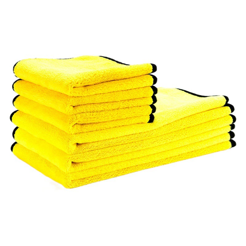 Полотенце для автомойки Утолщенный впитывающий коралловый флис Автомойка Двухцветная двухсторонняя Чистка автомобиля высокой плотности Полотенце для автомойки