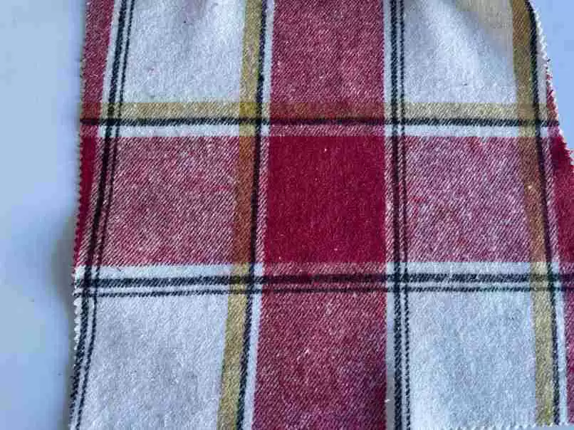 Mao woolen hair color weaving grid cloth polyester cotton double-sided woolen shirt cloth material 270-450G factory undertake orders