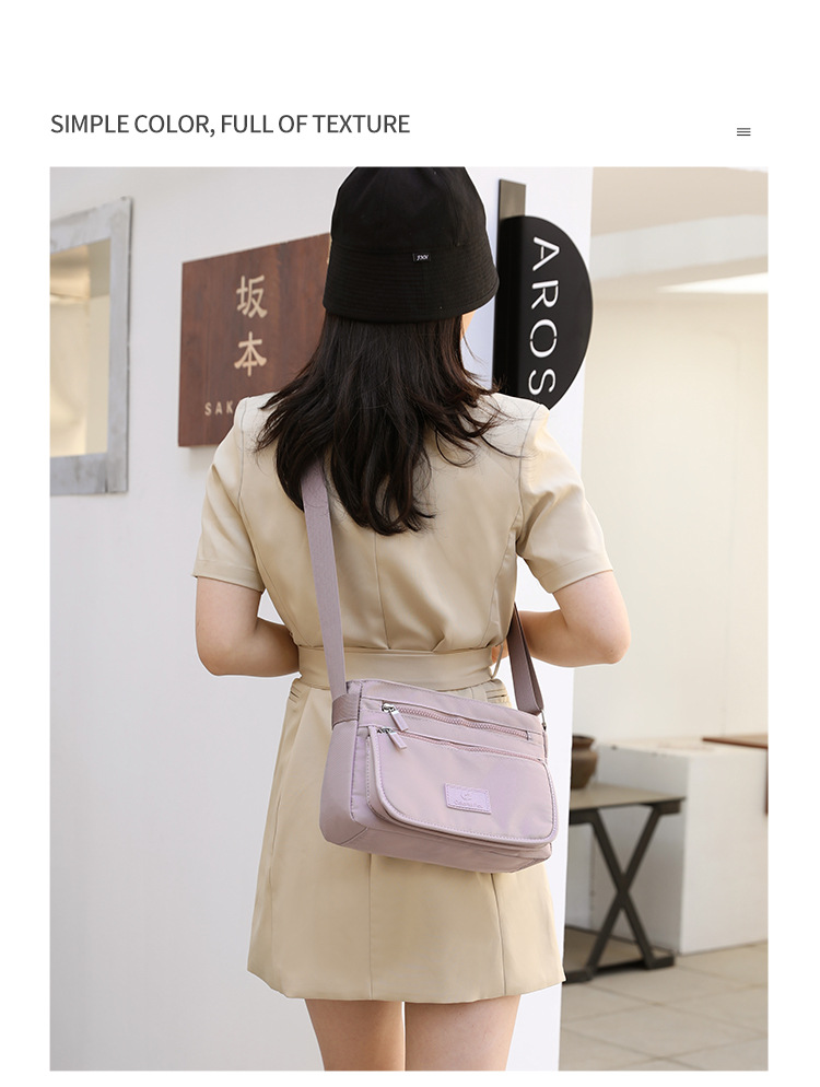 New trendy single-shoulder bag, waterproof nylon bag, multi-layer crossbody bag, Korean-style versatile backpack for foreign trade women in 2025 undefined