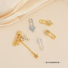 �߱�ɫ��ʯ�������ᘄe��~�18K���diy����朵��������