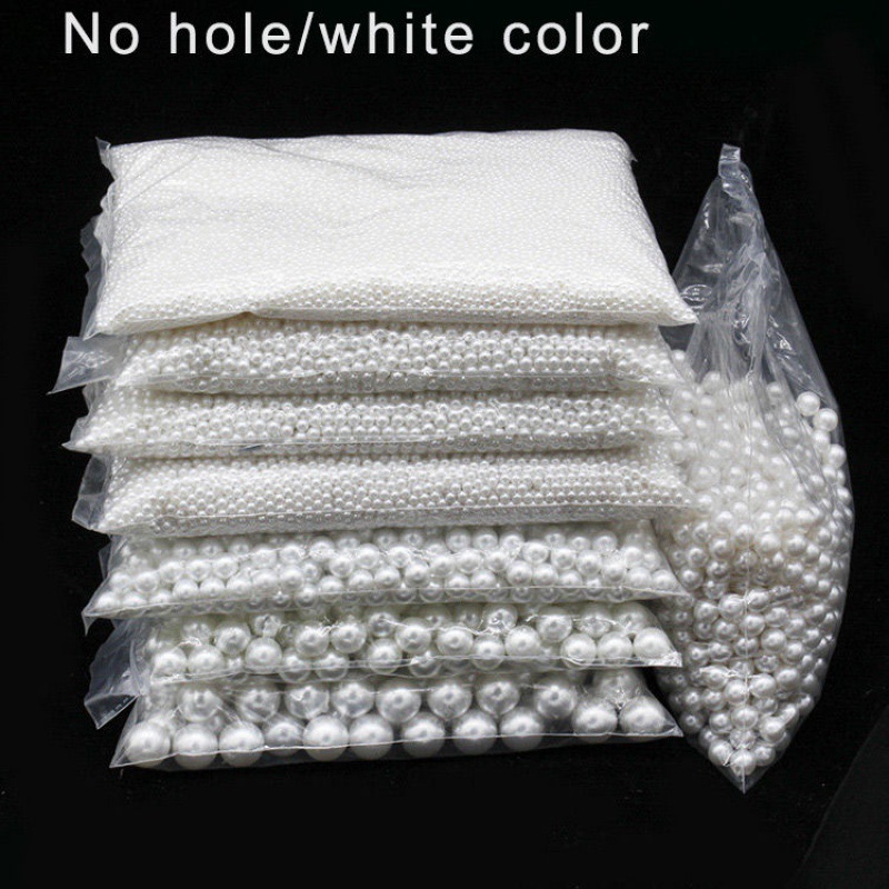 Small Pearl Wholesale ABS Nonporous Loose bead Accessories Nail enhancement 3-20mm False diy parts Amazon wholesale
