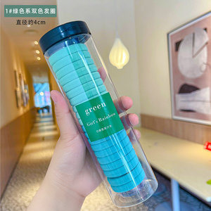 Cuerda para el cabello, nueva corbata para el cabello de las mujeres, tocado para el cabello, banda de goma, correa para el cabello, funda de cuero negro, sensación de alta calidad, cola de caballo al por mayor