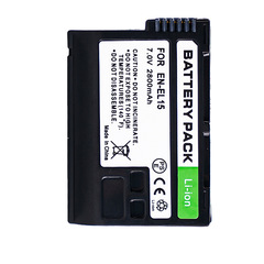EN-EL15 battery compatible with Nikon D850, D810, D800, D750, D610, D600, D7500, EL15A