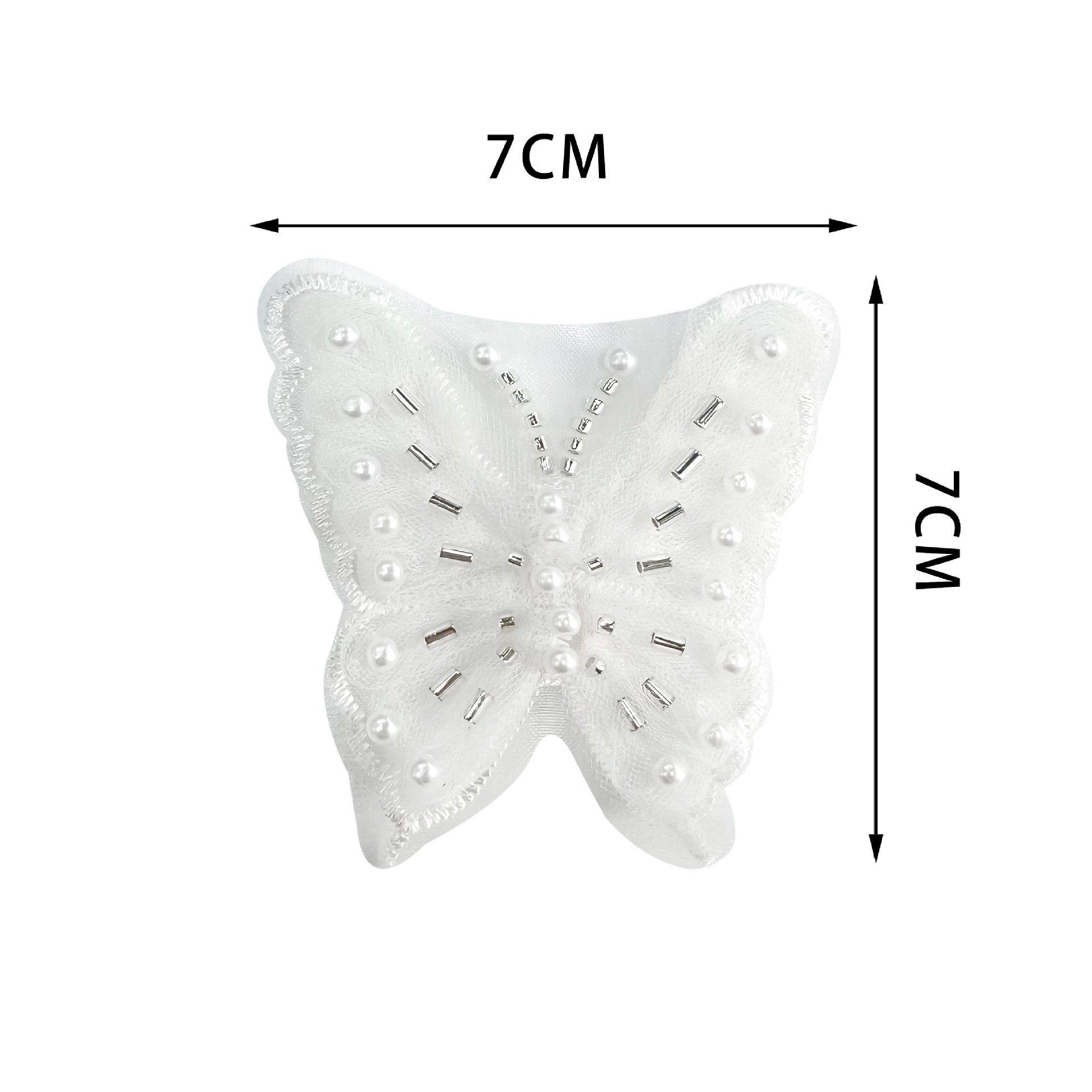 Oganza con perlas de mariposa encaje código de barras decoración hecha a mano encaje flor accesorios vestido de boda ropa de baile joyas