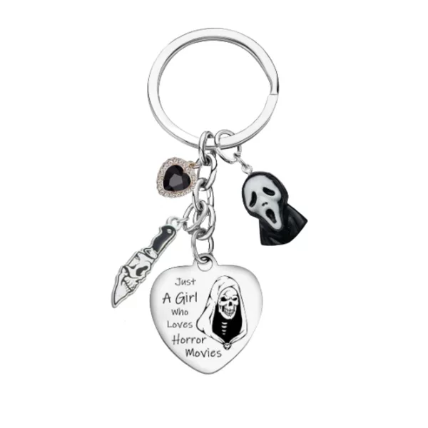 Halloween Series Stainless Steel Keychain Horror Movies Pendant Party Gift Backpack Pendant Wholesale