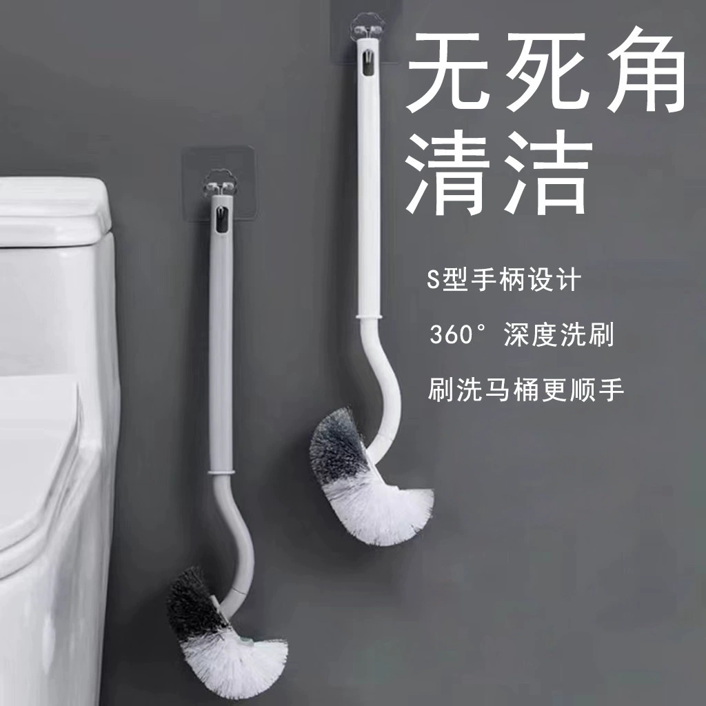 Японская унитазовая щетка без тупика с основанием Домашние мягкие волосы с длинной ручкой Туалет уборка туалета Туалет настенная щетка