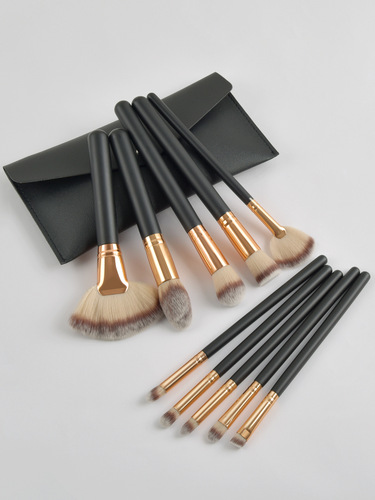 10 makeup brushes set beauty tools cosmetic bag factory GUJHUI