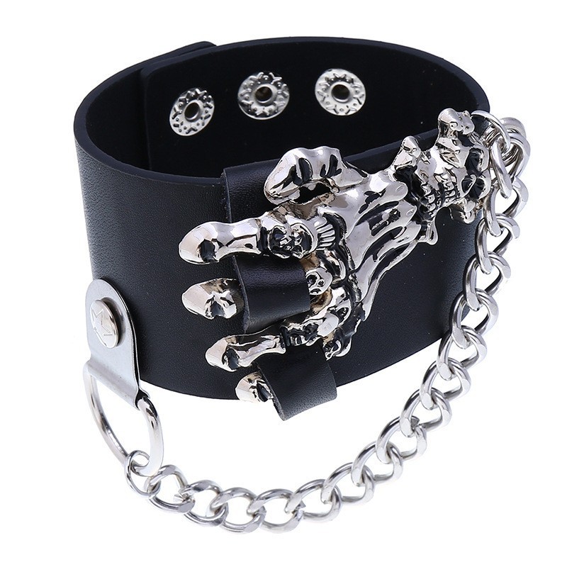 Gothic Skull Hand Design Bracelet
