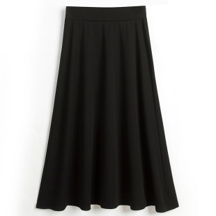 High Waist Skirt Elegant Slimming Waist A- Line Skirt Spring and Summer Women's Large Swing Mid-Length Skirt 2211
