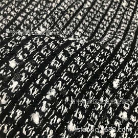 黑白相间编织布料 耐磨服装家居沙发窗帘面料现货批发