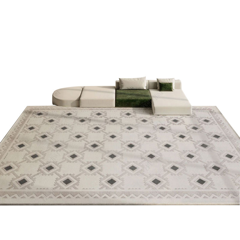 Alfombra de la sala de estar a cuadros francés mesa de café en casa manta antideslizante puerta dormitorio absorbente resistente a las manchas buena alfombra de cuidado