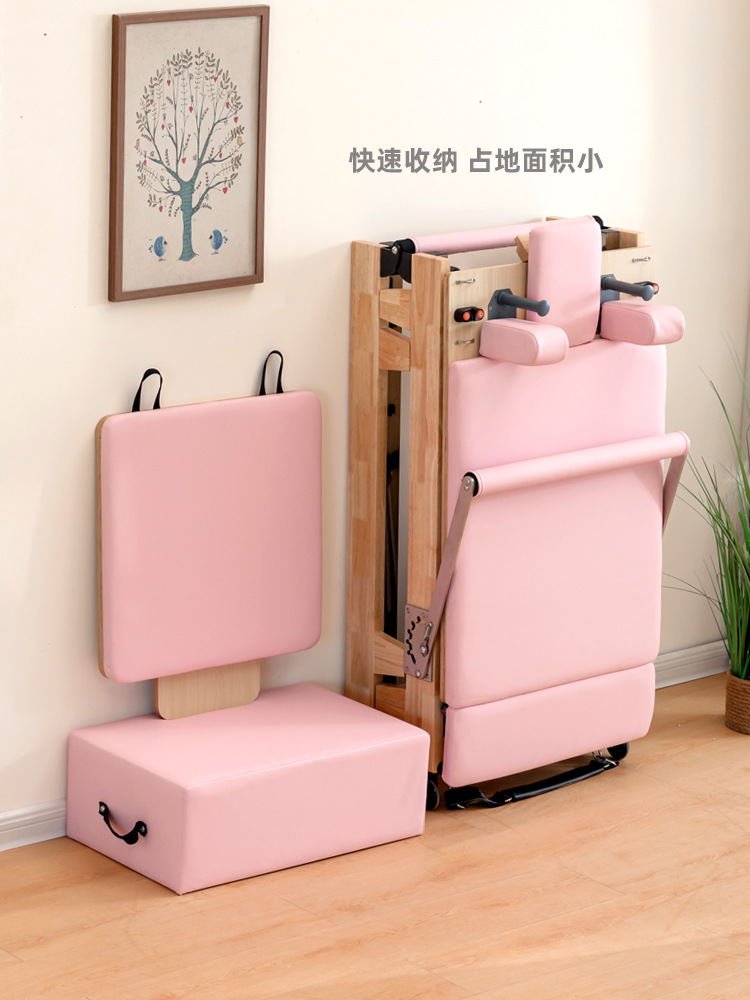 Pilates Core Cama Plegable Yoga Cama de madera sólida Equipo de ejercicios domésticos Pilates reformadores