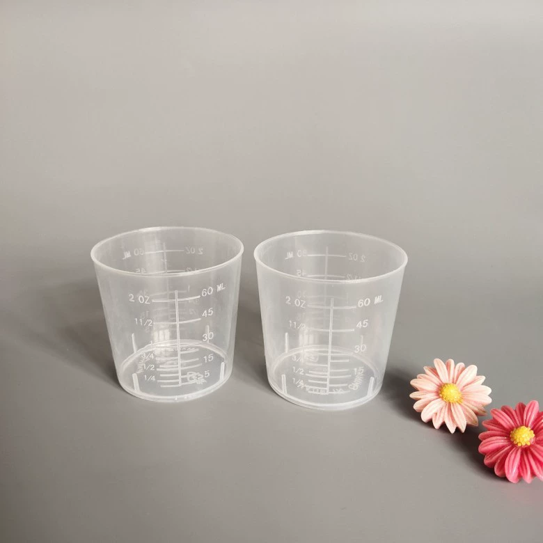 Завод в наличии 60 мл мерный стаканчик пластиковый мерный стаканчик со шкалой мерный стаканчик 60 мл чашка для Смешивания Краски для лабораторного использования